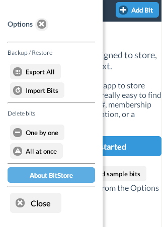 You have options to export/import & bulk-delete bits